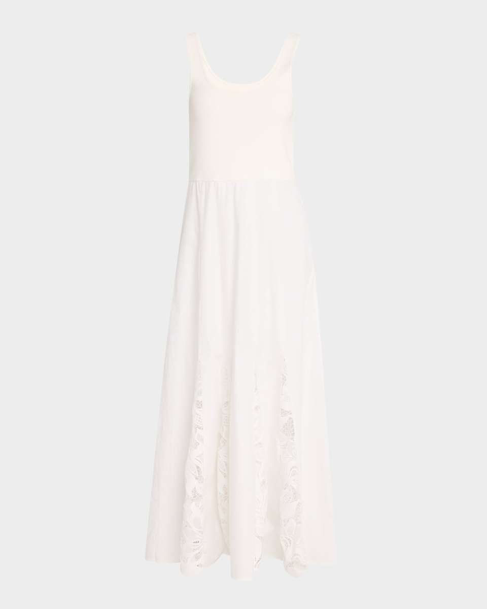 Maeleyse Mixed-Media Lace Dress
